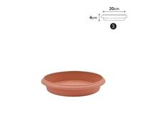 Plato Maceta Rena Natura Terracota Ø20x4 cm