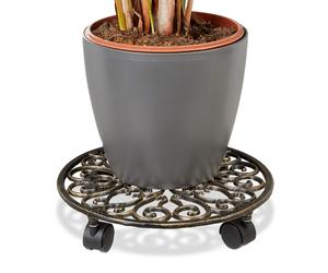 Plato macetas carrito para plantas base con ruedas soporte circular 25 Kg