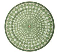Plato ovalado Signum, Porcelana, Verde OS