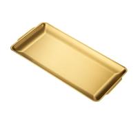 Plato para Barbacoa Engrosado de Acero Inoxidable Dorado, Fondo Plano | Acabado Esmerilado y Pulido Suave, Uso en Cocina y Asado, para Pan y Repostería