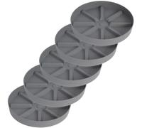 Plato para Macetas de Resina Resistente, Bandeja para Plantas, 5 Pzas | Base para Macetas Interior Exterior Bordes Elevados, 60kg Carga para Patio, Jardín, Hogar(Gray,30x4.2cm/11.8x1.7in)