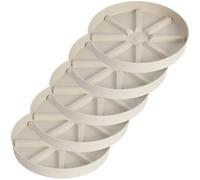 Plato para Macetas de Resina Resistente, Bandeja para Plantas, 5 Pzas | Base para Macetas Interior Exterior Bordes Elevados, 60kg Carga para Patio, Jardín, Hogar(Beige,30x4.2cm/11.8x1.7in)