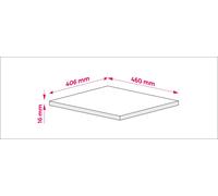 Plato para mueble de baño, color: blanco, dimensiones: 40 x 45 x 1,6 cm