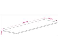 Plato para mueble de baño, color: , dimensiones: 160 x 45 x 1,6 cm