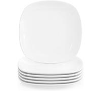 Plato para postre, porcelana, 19x19 cm, juego de 6 unidades. Plato para postre, juego de 6 piezas