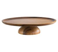 Plato para servir y tartas, madera de acacia, diámetro 33 cm, altura 8 cm