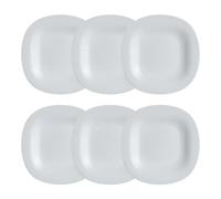 Platos Carine Luminarc - Juego de 6 - Hondos, Llanos y Postre - Vidrio Opal en Varios Colores