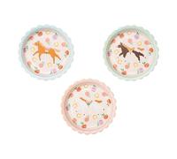 Platos de papel con diseño de caballo, diámetro de 18 cm, juego de 6 unidades, platos desechables, sin plástico, vajilla para fiestas de cumpleaños infantiles, niñas, cumpleaños, decoración de mesa y