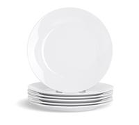 Platos de postre/cena con orilla ancha - Blancos - 190mm Caja de 6