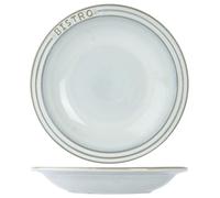 Platos hondos/platos para pasta estilo bistro, color blanco vintage, diámetro 26 cm, juego de 6 unidades