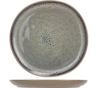 Platos para desayuno/postre "Onna" en color arena-verde, diseño moderno y acogedor, diámetro de 20,5 cm, juego de 6 unidades