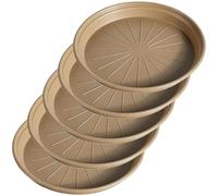 Platos para Macetas Interior Exterior PP Grueso, Bandeja Plantas, 5 Pzas | Bandeja de Goteo para Plantas Redonda Resistente para Jardín, Patio, Hogar(Brown,29.3x3.7cm/11.5x1.5in)