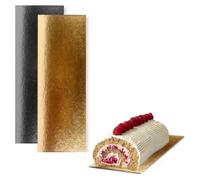 Platos para tartas, 30x10 cm, dorados/s, 15 unidades, reversibles