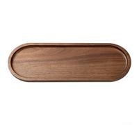 Platter Rectangular de para madera de Acacia para Postres y Frutas para estilo Oriental - Bandeja Apilable 28x10.2cm(E)