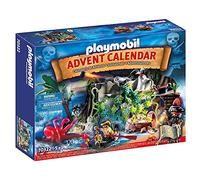 PLAYMOBIL Calendario de Adviento 70322 Caza del Tesoro en la Cala del Pirata, para Niños a Partir de 5 Años