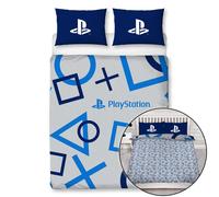Playstation Juego De Edredón Reversible Doble Niños Azul Logo
