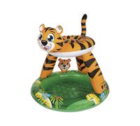 PLAYTIVE Piscina infantil con suelo hinchable (naranja/verde)