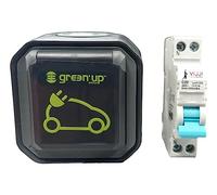 Plaza roja - Pack de 1 disyuntor diferencial 20 A Vijji + 1 toma Green'Up Legrand para cargador móvil, para uso en exteriores, fabricación francesa