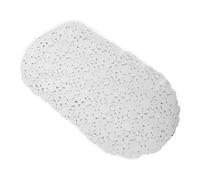 Plaza Tres Aguas - Alfombrilla de baño Ovalada Antideslizante para Ducha 36*69cm , 100% PVC - Tendance White