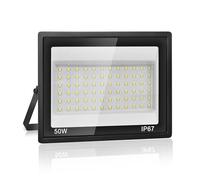 Plazique Foco LED Exterior 50W IP67 Impermeable,Iluminación de Seguridad,7000K Blanco Frío,5000LM Super Brillante,72 LEDs,Foco de Exterior para Jardín,Patio,Garaje,Entrada de Coches,Taller,Pasillo