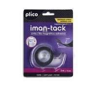 PLICO Cinta Adhesiva Magnética Iman-Tack para Materiales Ligeros, 3m x 19mm (Set de 12)