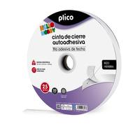 PLICO CREMALLERA TEXTIL AUTOADHESIVA 25 METROS HEMBRA CINTA ADHESIVA 2x25x25 Cms.