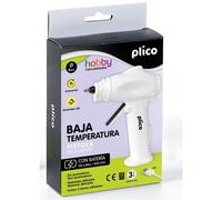 PLICO PISTOLA TERMOFUSIBLE MINI CON BATERIA BAJA TEMPERATURA PISTOLA TERMOFUSIBLE 11x3x18 Cms.