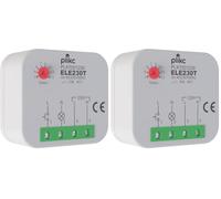 Plikc - Relé electrónico silencioso biestable 230 V CA (temporizado - ELE230T) (Paquete de 2)