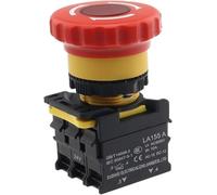 PLiLiEI 1 interruptor de parada de emergencia con luz de 22 mm - LA38 para arranque eléctrico LA155-A-11ZS (220 V-2 NC Stop con luz)