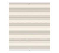 Plisse Persiana Cortina Plisada 100X125cm en color Blanco/Crema | protección solar decorativa para ventanas hogar oficina dormitorio fácil de instalar