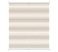 Plisse Persiana Cortina Plisada 110X100cm en color Blanco/Crema | protección solar decorativa para ventanas hogar oficina dormitorio fácil de instalar