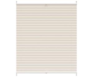 Plisse Persiana Cortina Plisada 110X100cm en color Blanco/Crema | protección solar decorativa para ventanas hogar oficina dormitorio fácil de instalar