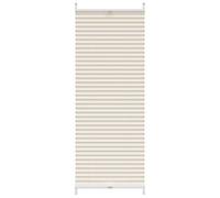 Plisse Persiana Cortina Plisada 60X125cm en color Blanco/Crema | protección solar decorativa para ventanas hogar oficina dormitorio fácil de instalar