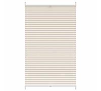 Plisse Persiana Cortina Plisada 90X150cm en color Blanco/Crema | protección solar decorativa para ventanas hogar oficina dormitorio fácil de instalar