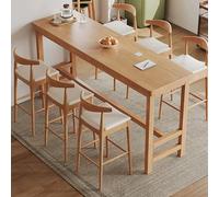 Pllrbvshs Mesa Bar Alta Rectangular Madera Maciza, Mesa Comedor Estrecha Moderna Detrás Sofá para Salón Pub Restaurante Sin Taburete.(Wood,160x40cm/63x15.7in)