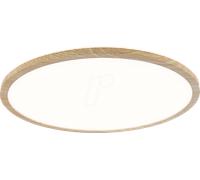 Paulmann 71029 Panel LED Atria Shine plafón con Backlight redondo IP44 22W 2300lm 420mm acabado madera plástico 3000K blanco cálido luminaria de baño