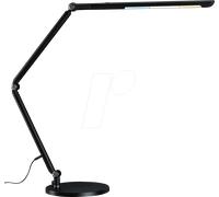Paulmann 78912 Luminaria de escritorio LED FlexBar WhiteSwitch TunableWhite incl. lámparas auxiliares 1x10,6W, reg., negro, luminaria sobremesa 3000K