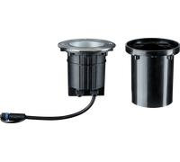 Paulmann 939.07 Luminaria empotrable suelo exterior Plug&Shine 3000 K 6 W 24 V ángulo irradiación 20° orientable 93907, foco empotrable LED exterior