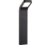 Paulmann 94746 Luminaria exterior LED baliza Kulma resistente al agua de mar IP44 500mm 3000K 7,5W 520lm 230V antracita, aluminio, blanco cálido