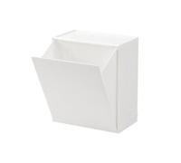 Plmvhpb Caja de almacenamiento cuadrada para colgar en la pared, semiplegable, para toallas de papel, bolsas de basura, estante multifuncional