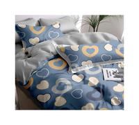 PLSS HOME Juego Funda Nórdico Microfibra Hipoalergénica Cama 90/135/150/180cm Lavable - Varios Colores Blue heart Bed 135 cm
