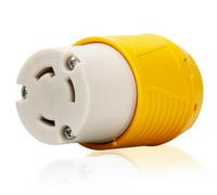 PLUGTUL NEMA L6-30C Conector de bloqueo, adaptador de bloqueo giratorio para generador, conector hembra, 30 amperios, 250 voltios, grado industrial, listado ETL