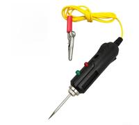 Pluma de prueba de voltaje de automóvil para circuitos de 6 V a 24 V, detecta cables vivos y neutros con LED y señal de sonido, sensibilidad ajustable, metal y plástico para mecánicos, electricistas