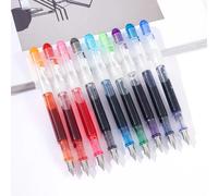 Pluma estilográfica desechable de colores, 9 Uds., para escribir, 9 colores surtidos, gran capacidad, punta Extra fina, juego de bolígrafos coloridos clásicos 9pcs Black
