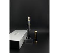 Pluma Estilográfica Diplomat Excellence A2 Black Lacquer Gold 14 K