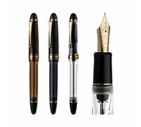 Pluma Estilográfica Original Pilot Custom 823 Transparente, con Plumín de Oro de 14K, Sistema de Llenado al Vacío y Gran Capacidad de Tinta Black Without box