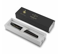 Pluma estilográfica Parker IM Achromatic con grabado, bolígrafo prémium, caja de regalo, tinta azul, elegante, regalo personalizado, nombre grabado, pluma estilográfica, exámenes, color negro mate
