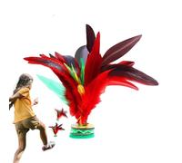 Pluma Jianzi China: juguete colorido con pie de pluma, equipo deportivo tradicional | Entrenamiento interactivo de habilidad al aire libre, entretenido accesorio de actividad competitiva para el Fre