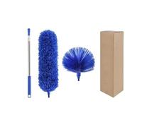 Plumero Atrapapolvo Plumero telescópico Lavable Largo Extensible de 250 cm, Cepillo Microfibra Multifuncional, fregona for Quitar telarañas y Limpiar el Polvo(Blue)