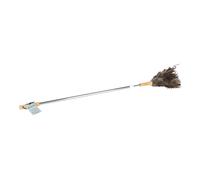 Plumero de Pluma de Avestruz 100% Natural - Mango Telescópico de Bambú y Metal - KitchenCraft Living Nostalagia